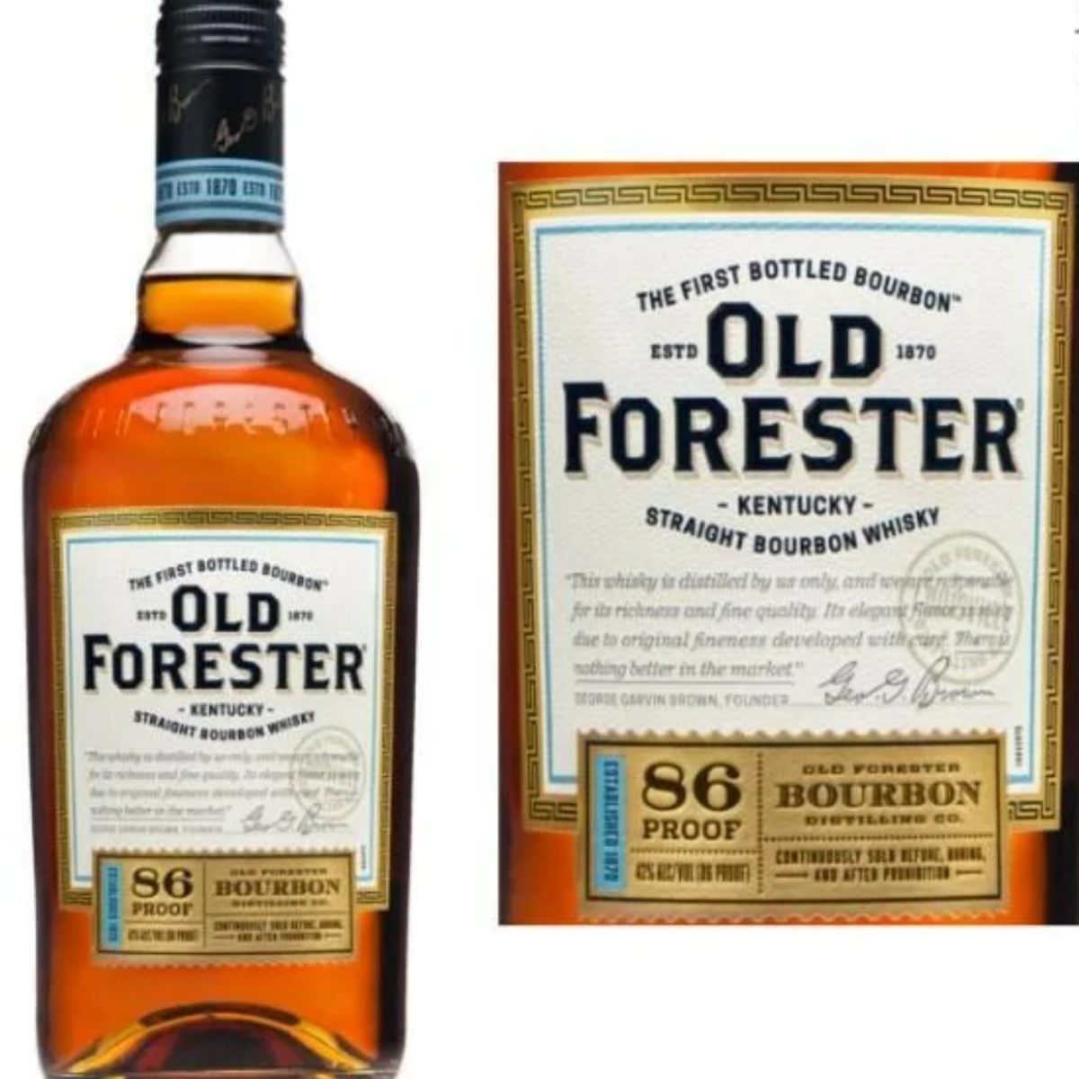 Old Forester 86 Proof Kentucky Straight Bourbon 1 Litro